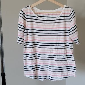 Loft Striped Tee Size Medium